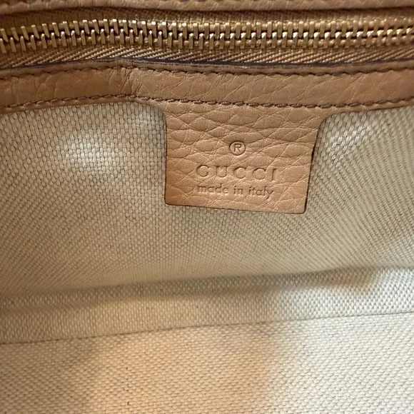 Gucci Tan Leather SoHo Flap Crossbody Bag - Picture 8 of 15